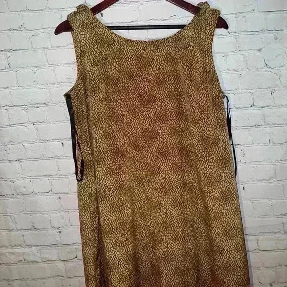 Virgo Women’s Brown Cheetah Print long dress size 14 - Picture 6 of 11